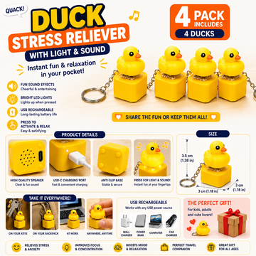 Little Yellow Duck Button (Rechargeable) / 4 pieces