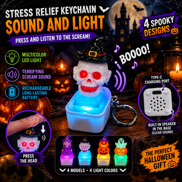 Rechargeable Skull Head Sound and Light Button