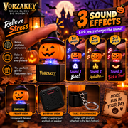 Halloween pumpkin fidget keychain with 3 switchable sound effects