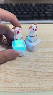 Press button on screaming sheep fidget keychain to activate sound