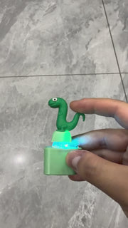 Lizard Stress Relief Keychain – Light & Sound Button, USB Rechargeable Fidget Toy