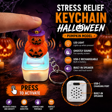 Rechargeable Double-Layer Pumpkin Sound and Light Button
