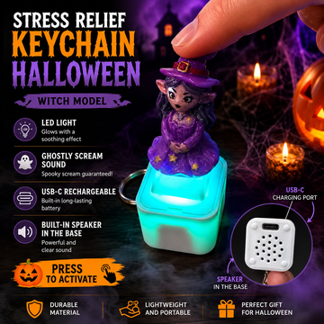 Rechargeable Ghost Witch Sound and Light Button