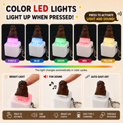 Sea lion fidget keychain with colorful LED light effects